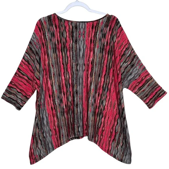 Clara Sun Woo Tunic Mixed Print Abstract Stretch Relaxed Bohemian Artsy Size L - Picture 12 of 14